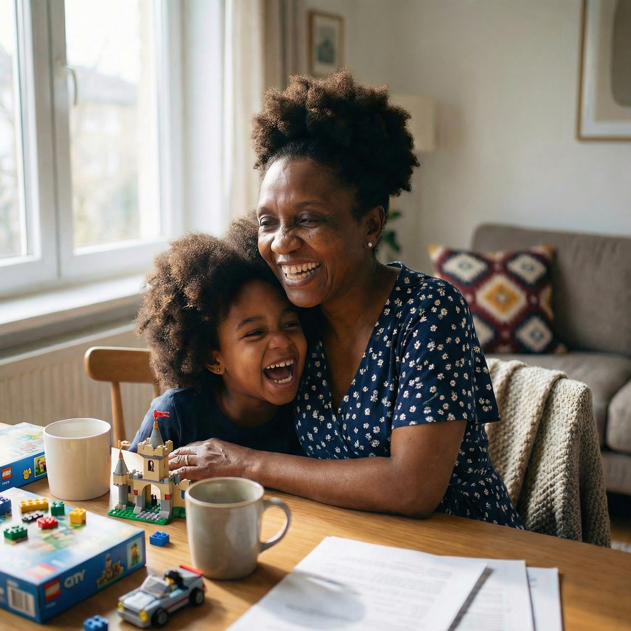 Nigerian Aunt and Happy Child